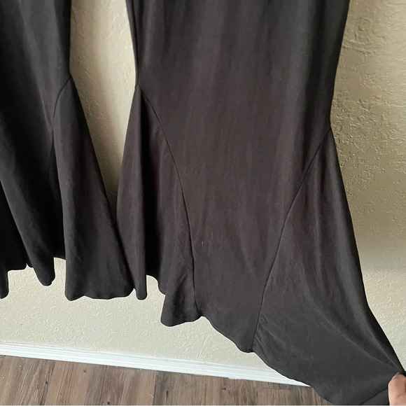 Savanna Jane Pants Women’s 2X Black Flare Leg High Rise Jersey Knit Stretch Boho - Picture 3 of 6